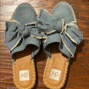Dolce Vita Denim Bow Flats